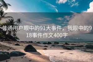 普通用户眼中的91大事件，我眼中的918事件作文400字
