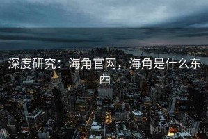 深度研究：海角官网，海角是什么东西