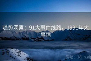 趋势洞察：91大事件线路，1991年大事情