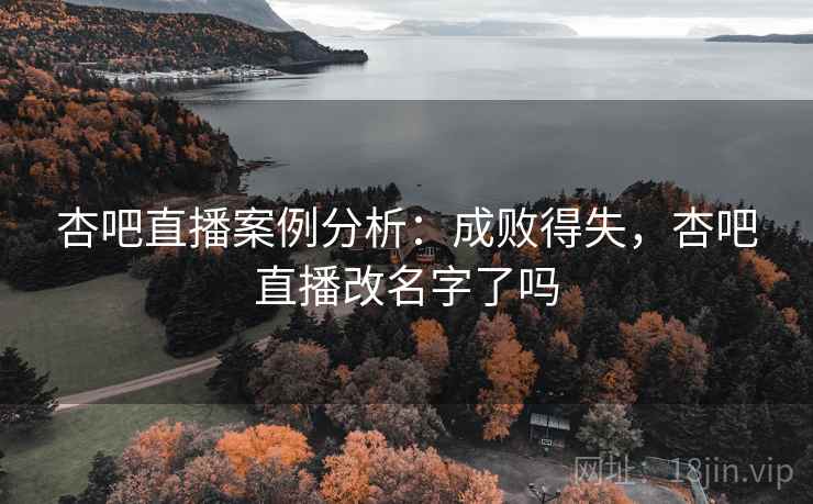 杏吧直播案例分析:成败得失,杏吧直播改名字了吗 杏吧直播案例分析:成败得失,杏吧直播改名字了吗