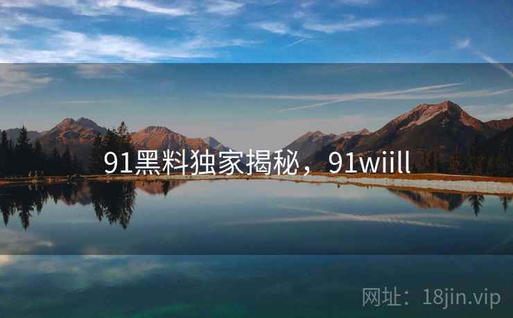 91黑料独家揭秘，91wiill